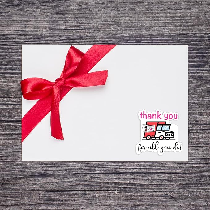 Wailozco 1.5'' Thank You for All You Do Stickers - Mail Carrier, Handmade, Business, Envelopes for Online Retailers, Small Business - 500 Labels Per Roll