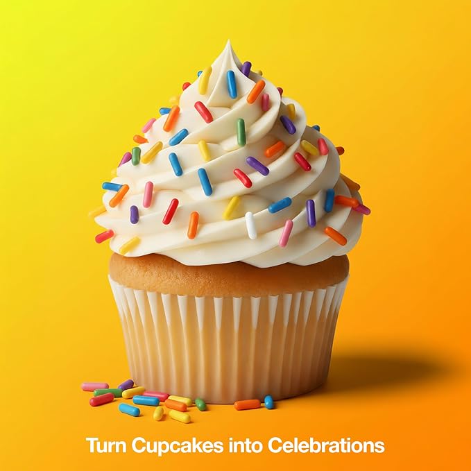 Rainbow Sprinkles 10 oz – Colorful Rainbow Jimmies for Dot Cakes, Cake Decorating, Cupcakes, Cookies, Donuts, Ice Cream & Dessert Toppings