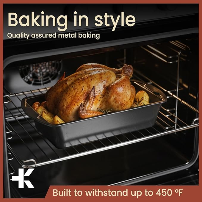 BAKKENMASTER Bakken- Swiss Loaf Pan Set 4-Piece - Deluxe Nonstick Carbon Steel Bakeware for Perfect Bread and Cakes – Dishwasher Safe, Premium Pans for Home Baking