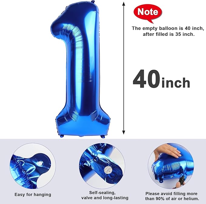 Number 20 Balloon 40 Inch, Large Happy 20th Birthday Decorations for Women, Dark Blue Foil Balloon Number for Wedding Marriage Proposa Big Events Family Reunions Party Supplies