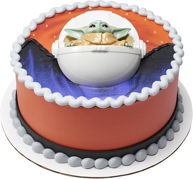 DecoSet® Star Wars™ The Mandalorian The Child Cake Topper, 1-Piece Cake Topper, Use with Cake Decorations to Create Intergalactic Cakes