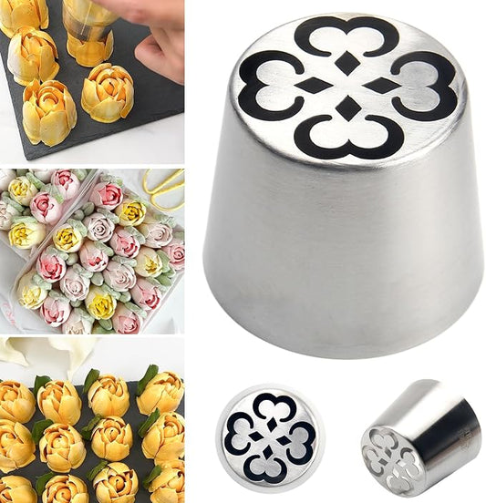 Extra Large Russian Piping Tips for Marshmallows Stainless Steel Flower Frosting Nozzles many styles Cake Decorating Baking tool for Buttercream, Cupcakes Cookies(SL52)