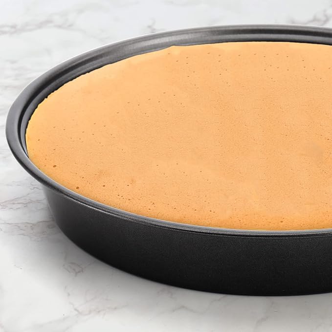 Tosnail 4 Pack 9" Nonstick Round Cake Pan Set for Baking Layer Cake Pans Pie Tart Pizza