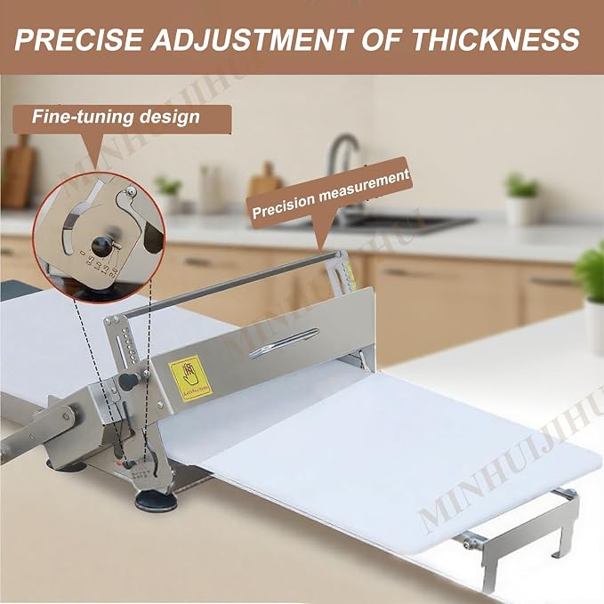 Laminadora De Masa Manual,Croissant Dough Laminator,With Sheeter Board,With 56 Adjustable Thickness Settings,Folding Dough Sheeter Machine,For Home And Commercial Bakeries