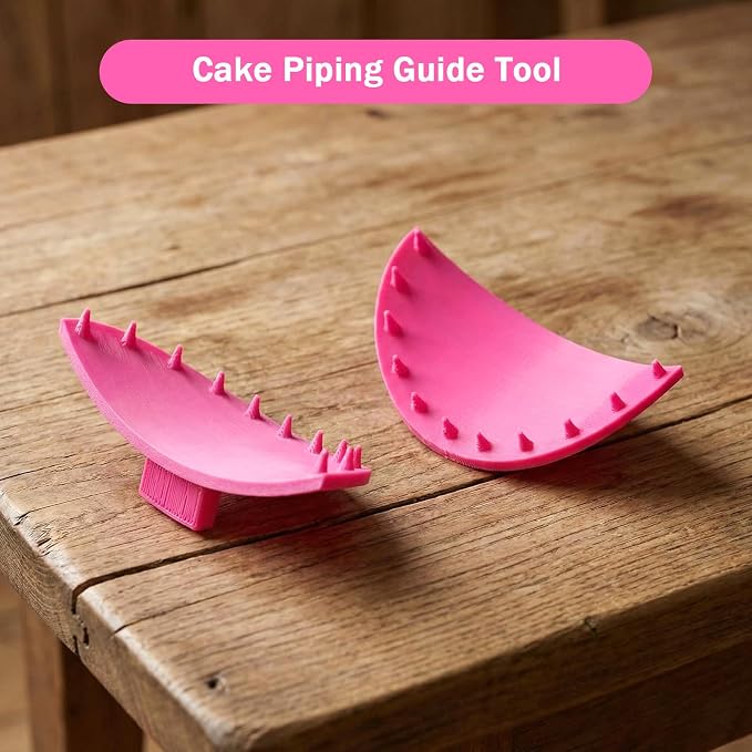 2 PCS Cake Arch Guide Tool, Ruffle Guide Stencil Cake Writing Tools Cakes Arc Ruler Cakes Ruffle Marker for Controlling the Size and Position of the Arc for Beginners and Bakers