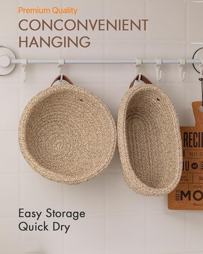 Crispier Crust Cotton Rope Banneton Bread Proofing Basket Set, Oval & Round Bread Baskets with Liners & Covers for Artisan Bread Baking, Sourdough Bread Baking Supplies(Natural)