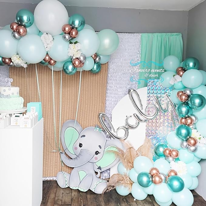 Voircoloria Mint Green Balloons, 66pack 12inch Pastel Green Latex Party Balloons for Graduation, Easter, Wedding, Birthday, Bridal Shower, Rainbow Party, Baby Shower, Anniversary Party Decorations