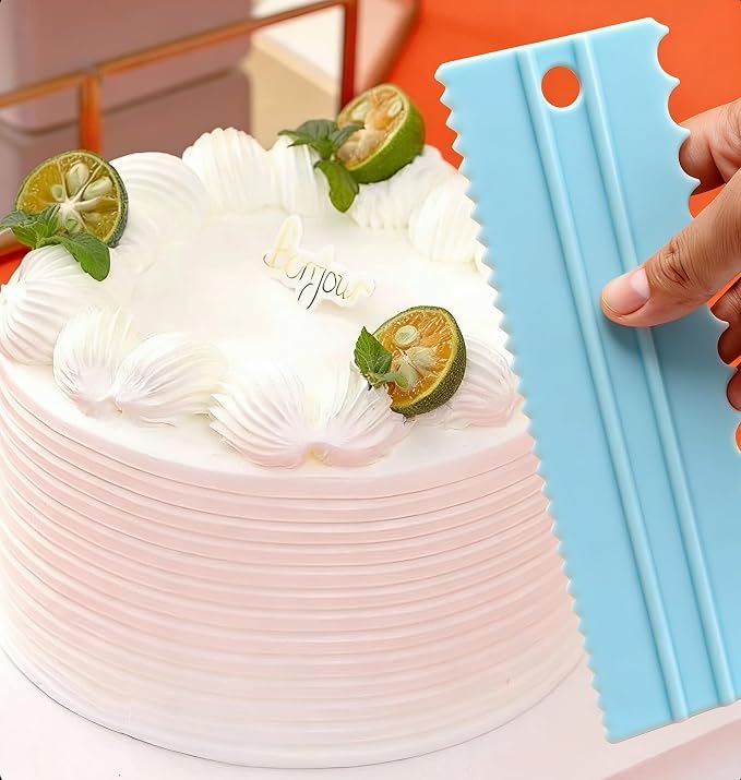10Pcs Cake Scraper Set, Food Grade Plastic Cake Decorating Combs & Icing Smoothers, Multi-Shape Edge Tools for Home Bakers & Professionals, Perfect for Cake, Mousse, Chocolate, Dough Decoration