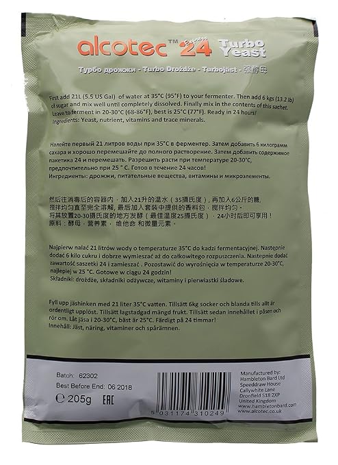Alcotec 24 Hour Pure Turbo Yeast
