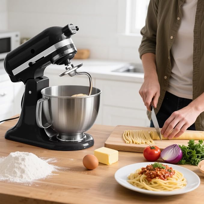 Stainless Steel Mixer Attachments for KitchenAid 5QT Mixer, 3 PCS | For KitchenAid 4.5/5QT Tilt-Head Mixer, All Stainless Steel, K45WW K45DH K45B, Dishwasher Safe, Mixer/Machine NOT Included
