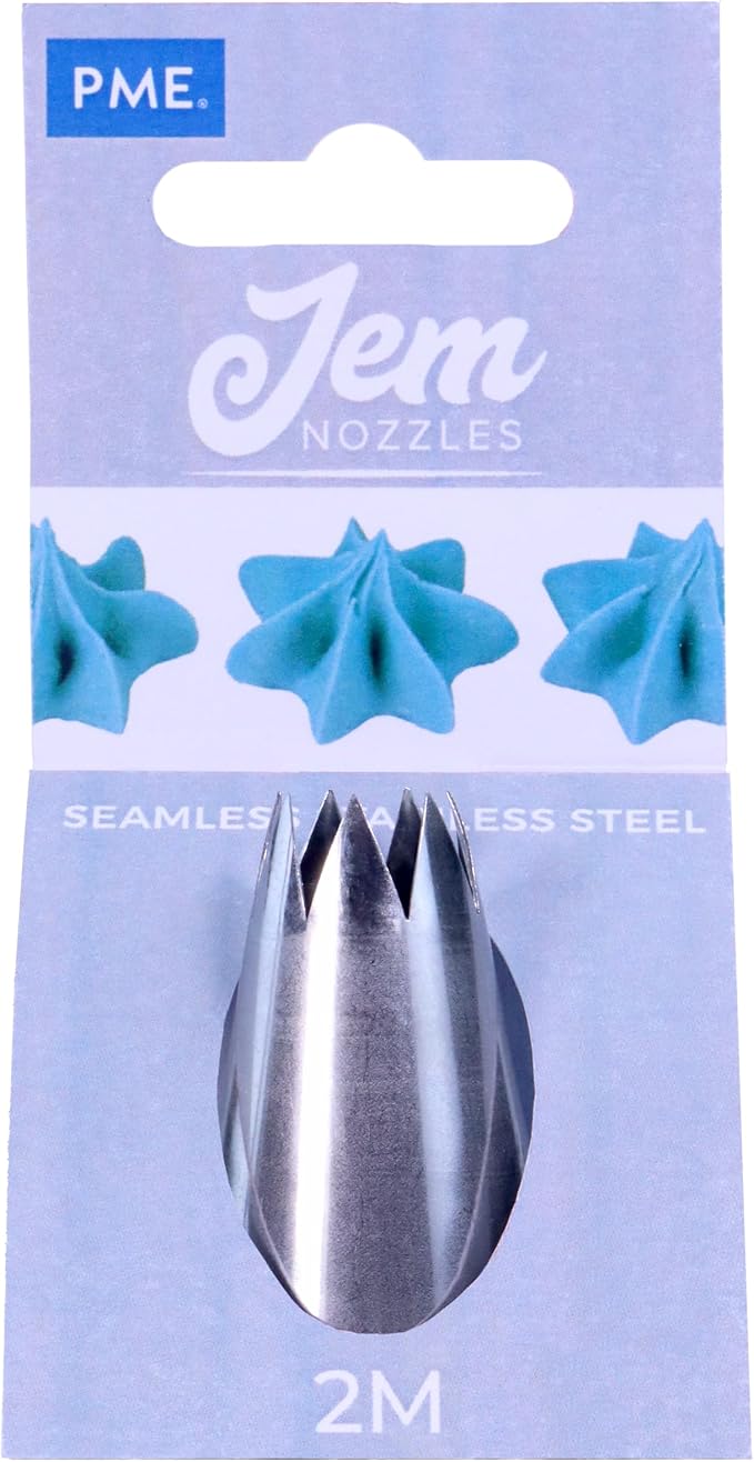 JEM Medium Open Star Savoy Piping Nozzle, Decorating Tip, #2M