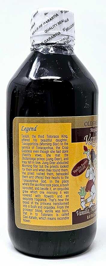 Usumacinta Pure Mexican Vanilla Amber, 8.4oz, Made in Mexico