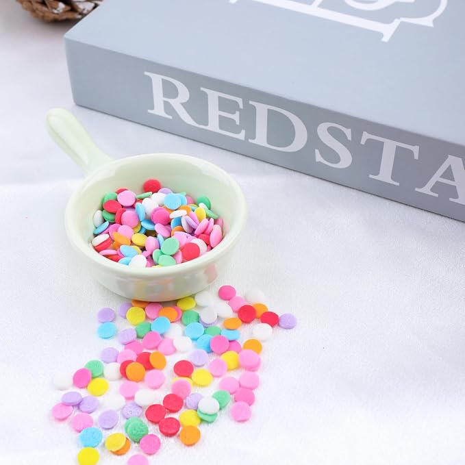 Rainbow Sprinkles Mix for Cake Decorating, 4.6Oz Colored Confetti Round Chip Sprinkles for Cake Cupcake Cookies Baking Ice Cream