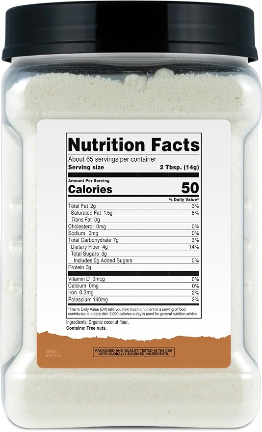 Nutricost Pantry Organic Coconut Flour (2 LB) - Gluten-Free, GMO-Free