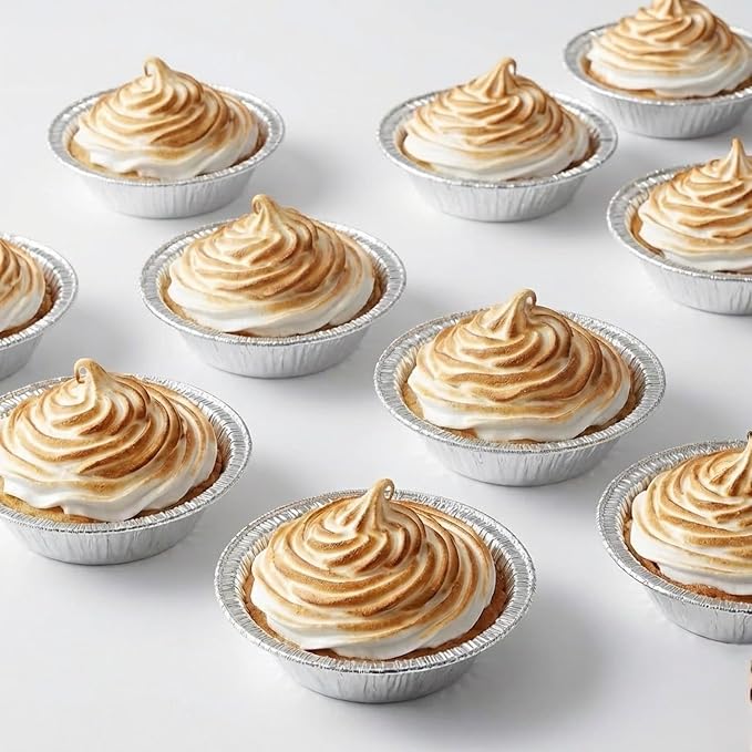 Aluminum Foil Tart Pans, 3 3/8 Inch, 200 Count | Mini Pie Tins, Made in USA, Disposable