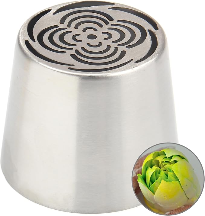Extra Large Russian Piping Tips - Stainless Steel Flower Nozzles Set for Cake Decorating, Rose & Floral Icing Tips for Cupcakes, Cookies Professional Baking Tools (XXL, Style 79)