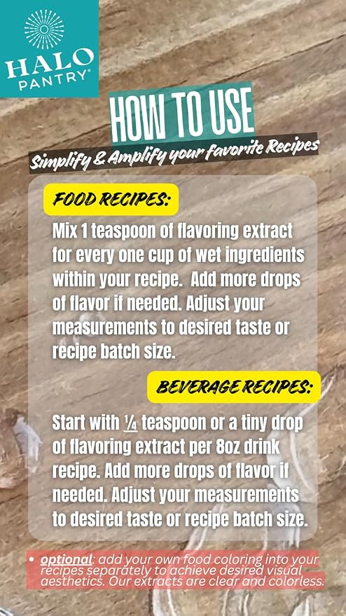 Natural UBE Flavoring Extract by HALO PANTRY (2oz bottle) | Colorless/Clear, Dye-Free, Sugar-Free, Gluten-Free, NO Sweeteners, NO Calories | Perfect for customizing ANY baking, candy, dessert or drink recipes (Ube)