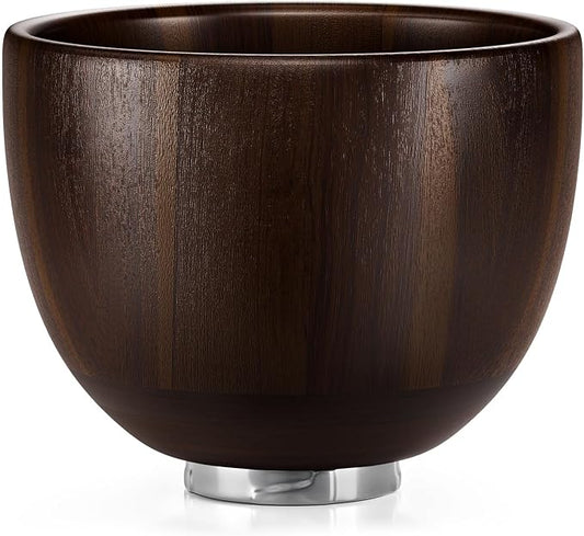 SpaceAid Wooden Bowl for Mixer - Kitchen Space Aid Acacia Wood Mixing Bowls Holder for Stand Mixer, Compatible with 4.5 & 5 QT Tilt-Head Models Kitchen, Dark Wood
