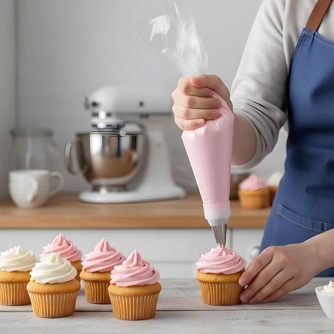 20 Inch Extra Large Piping Bags Disposable, 50 Pcs PE Disposable Pastry Bags Thickened Icing Piping Bags Cake Decorating Bags for Dessert Pastry Cookies Cupcake Decorating
