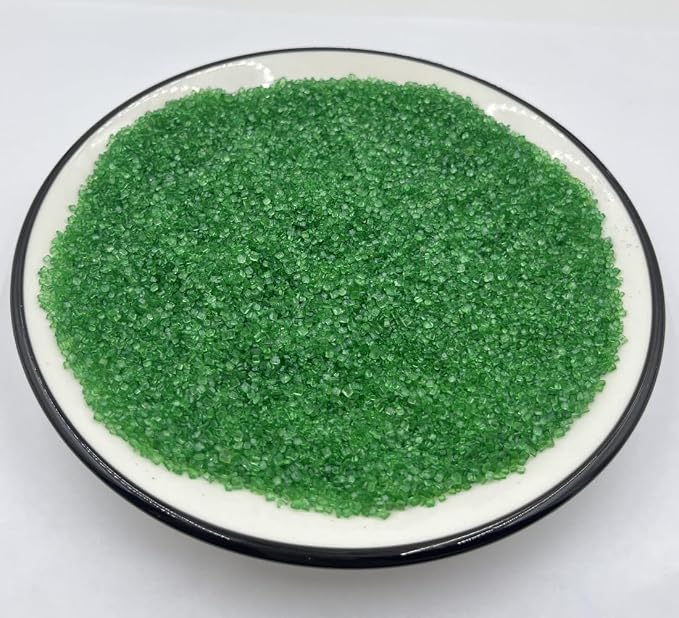 Senchanting Christmas Green Sanding Sugar Sprinkles, Edible Crystal Christmas Green Sanding Candy Sugar for Cake Decorating Wedding Party Baking Cupcake Cookie Ice Cream Decoration Supplies 90g/3.2oz