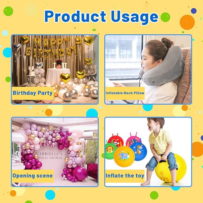 Balloon Pump Handheld Two-Way Dual Action,Double-Way Air Intake Portable Manual Inflator for Balloons,Swimming Rings, Inflatable Toys, Party Decorations