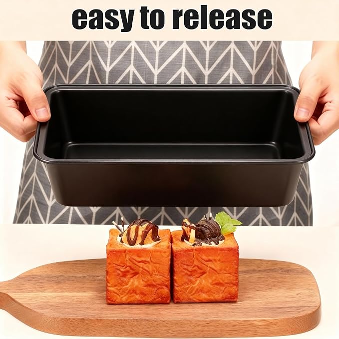 Uiifan 12 Pcs Large Loaf Pan for Baking Bread Non Stick Small Banana Bread Tins 10.6 x 6 x 3 Inches Nonstick Tiny Meatloaf Pan Carbon Steel for Oven and Baking