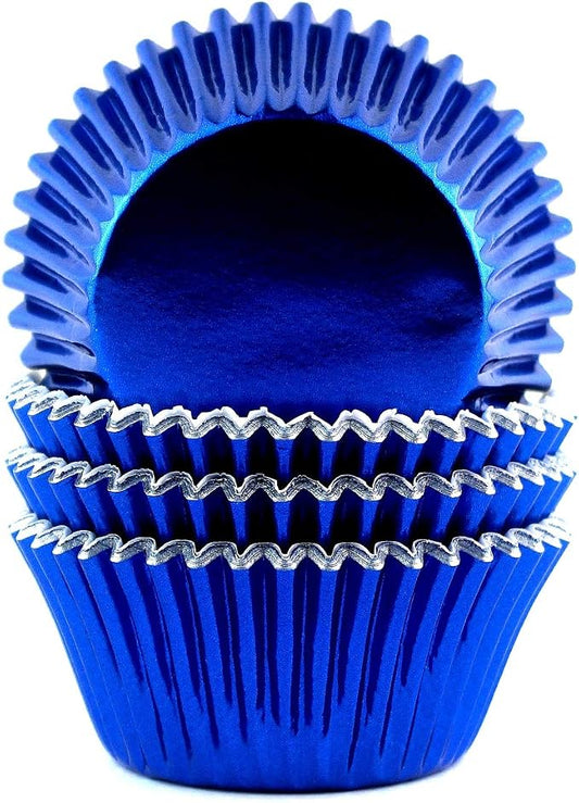 Foil Cupcake Liners Standard Baking Cups 100 Pcs (Navy Blue)