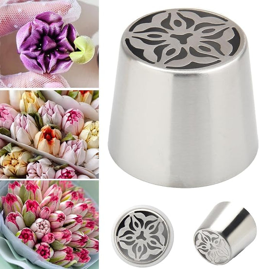 Extra Large Russian Piping Tips for Marshmallows Stainless Steel Flower Frosting Nozzles many styles Cake Decorating Baking tool for Buttercream, Cupcakes Cookies(SL41)