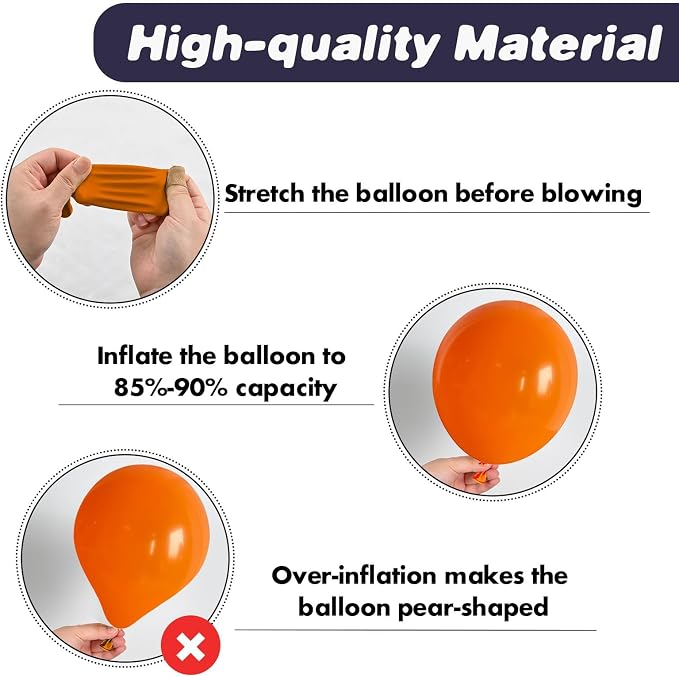 Blue and Orange Balloons Arch Kit, 108 Pcs Navy Blue Balloon Garland Kit with Metallic Gold Orange Dot Latex Balloons for Kids Boys Cartoon Theme Party Baby Shower Boys Birthday Decorations