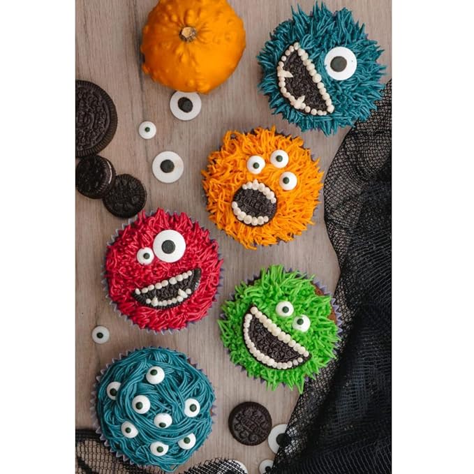 Candy Eyeballs Sprinkles 250 count Edible Eyes for Cake Decorating Cupcake, Cookies, Ice Cream Topper Cake Sprinkles Baking, Perfect for halloween Party, Christmas, New Year’S Eve, Easter (10mm Eyeballs)