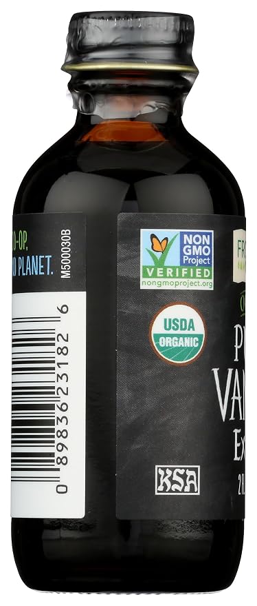 Frontier Co-op Organic Vanilla Extract, 2 Ounce Glass Bottle, Buttery Smooth, Sugar-Free Flavor For Smoothies and More