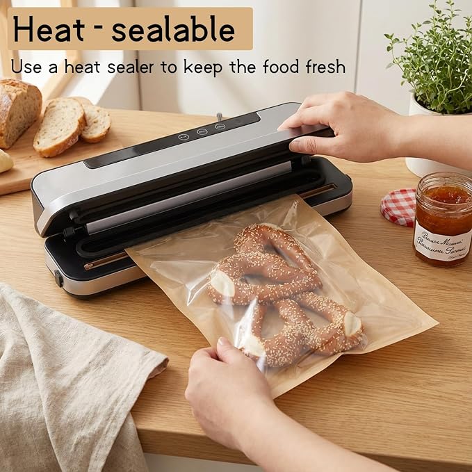 120 Pack Cookie Bags with Seal, 8.3x9.8 Inch Self Sealing Paper Bakery Bags with Window, Heat Sealable & Grease Resistant To Go Sleeves for Donuts Treat Brownie Waffle Sandwiches