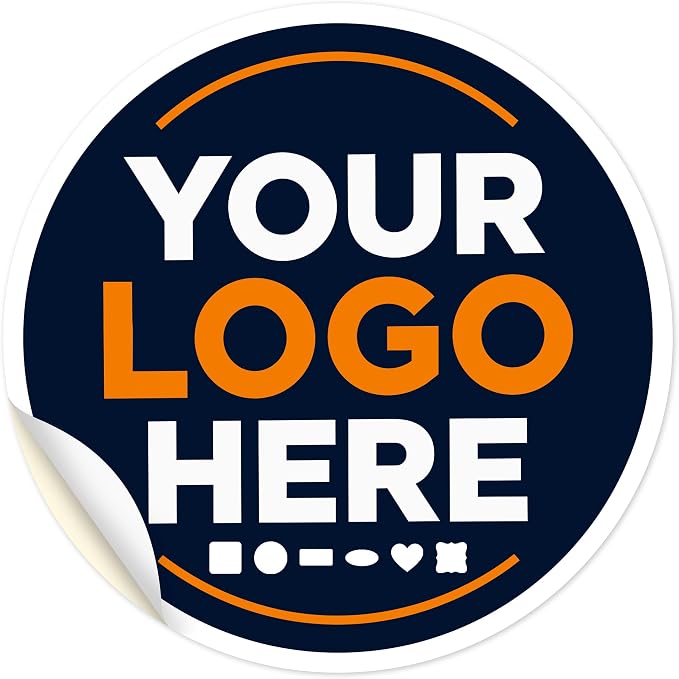 Custom Stickers, Personalized Vinyl Labels with Logo, Image or Text Waterproof Dishwasher Safe Business Sticker Labels, Heat & Cold Resistant, 6 Shapes + Custom Die Cut, Sizes 1"-10 inches