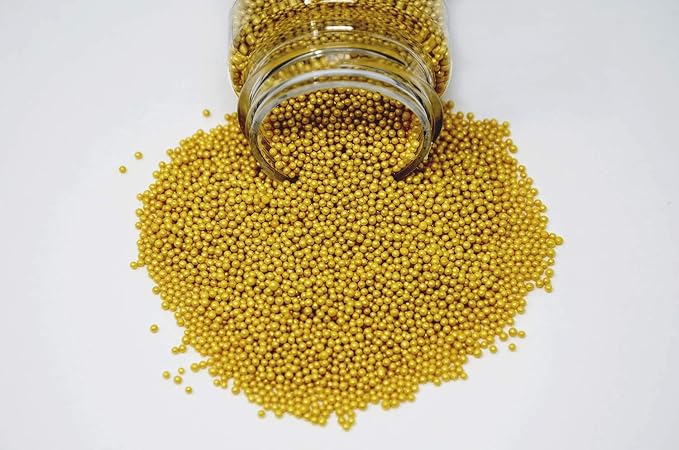 Mystic Sprinkles Sparkling Gold Nonpareils 3.8oz Bottle