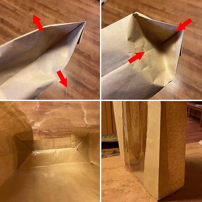 100 Pack Paper Bread Bags for Homemade Bread Large Loaf Bag with Clear Front Window 14" x 8.3" x 3.5" 500pcs Homemade with Love sticker, Food Packaging Storage Popcorn Cookie Treat Bakery Bag