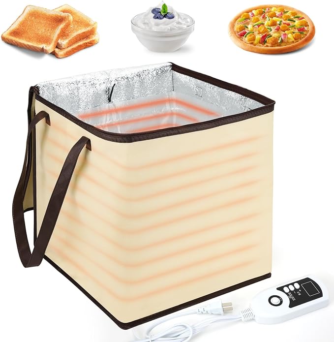 Dough Proofer with Heater, Bread Pizza Dough Proofing kit Temperature Control Proofing Accessories for Making Bread, Yogurt, Natto and Handmade Soap