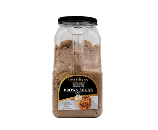 GranAroma Light Brown Sugar, Baking & Desserts, Cane Molasses, Pantry Staple (7.5 Pound)