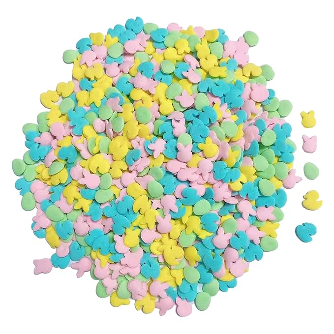 PhilaeEC Bunny Egg Confetti Sprinkles Edible for Cake Decoration Pastel Spring Easter Sprinkles Baking Cookie Cupcake Toppers Decoration Christmas Vanlentine Easter Supplies