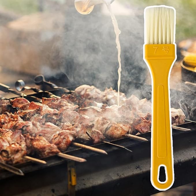 1 Pc Plastic Basting Pastry Brush Spread Oil Butter Sauce Marinades for BBQ Grill Baking Kitchen Cooking, Baste Pastries Cakes Meat Sausages Desserts, Outdoor Cooking Tools, Dishwasher Safe (B)