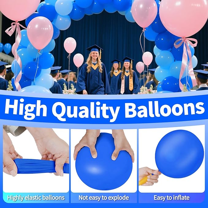 KAWKALSH Blue Balloon Arch Kit 111Pcs 18 12 5 Inch Latex Party Balloons Garland for Birthday Baby Shower Wedding Engagement Anniversary Christmas Party Decorations