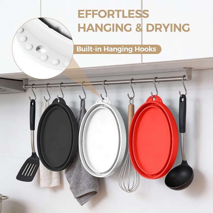 Forenee Collapsible Silicone Bowl Insert for KitchenAid 5Qt,3Pack | Ultra-Thick Stable Liner, Raised Splash-Guard Rim, Easy-Release, Dishwasher Safe, Space-Saving for Home