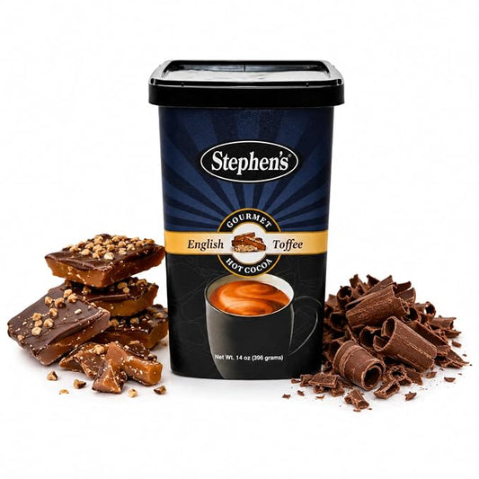Stephen's Gourmet Hot Cocoa Mix, English Toffee Flavor, Premium Rich & Creamy Drinking Chocolate, Easy Mix Hot Cocoa Powder, 14 oz. (Pack of 1)