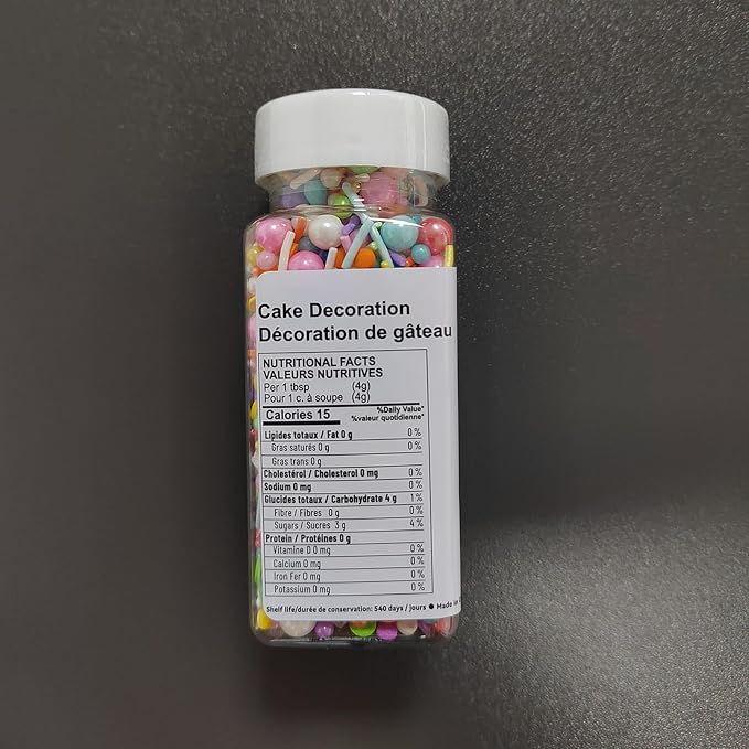EPHVODI Rainbow Sprinkles for Cake Decorating, 3.35 oz Baking Edible Cake Decorations Pastel Jimmies Pearls Sprinkle Mix for Donut Cookie Cupcake Ice Cream Toppings