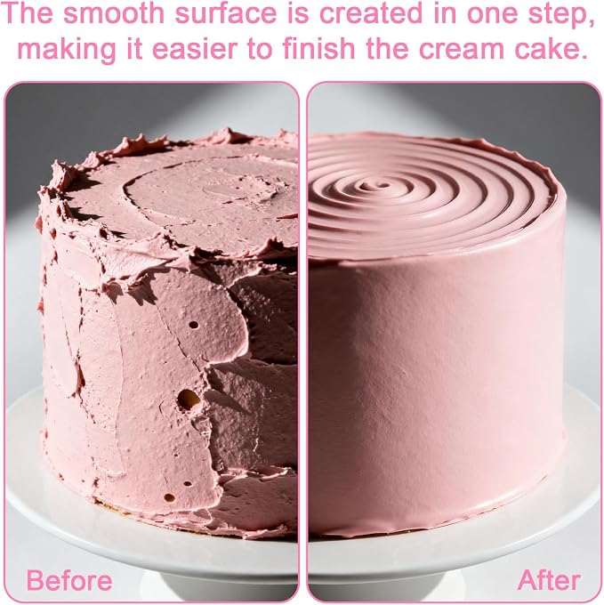 6pcs Acrylic Cake Scrapers Set, 9.4x3.9in Clear Double Sided Cake Icing Fondant Smoother Comb with 12 Shapes for DIY Buttercream Butter Cream Frosting Mousse Dessert Decoration Baking Tool