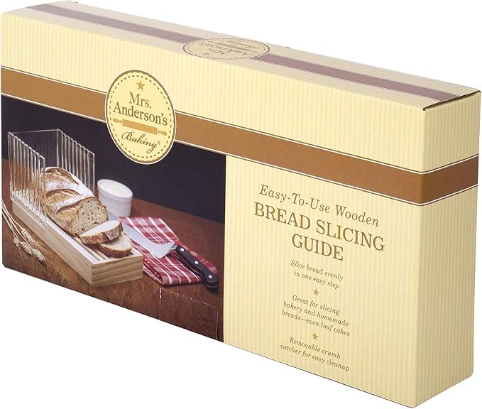 Mrs. Anderson’s Baking Bread Cutter Slicing Guide with Crumb Catcher, 12.5-Inches x 6.375-Inches