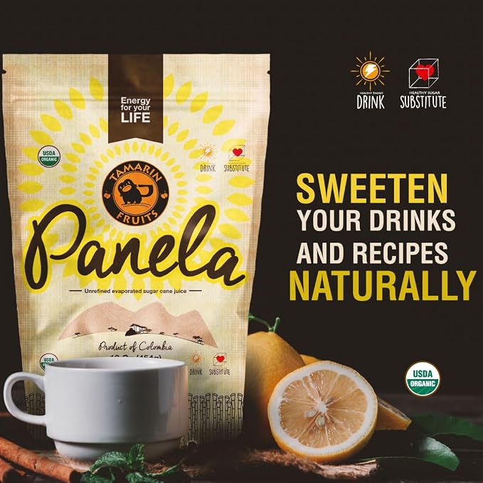 Panela - Unrefined Evaporated Sugar Cane, 1 pound (2 bags)