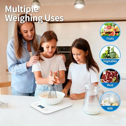 Digital Shipping Scale,Stainless Steel Panel, Accurate Portable Postal Scale for Packages, Small Business,Kitchen, Food, Handmade, Liquids, and Boutique (Red Battery(5kg/1g))