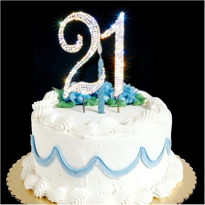 Scotamalone 21Cake Topper Premium Bling Rhinestone Diamond Gems