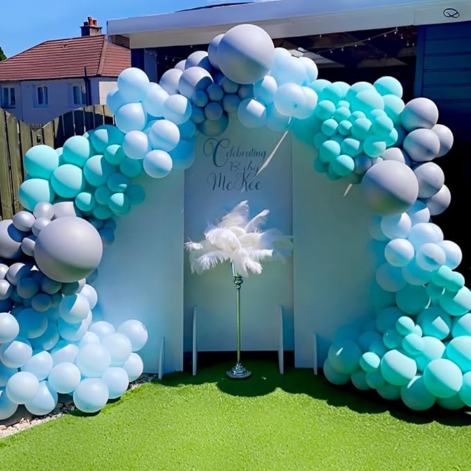 Voircoloria 110pcs Teal Balloons 12inch Turquoise Latex Party Balloons for Graduation, Wedding, Birthday, Bridal Shower, Baby Shower, Anniversary Party Decorations