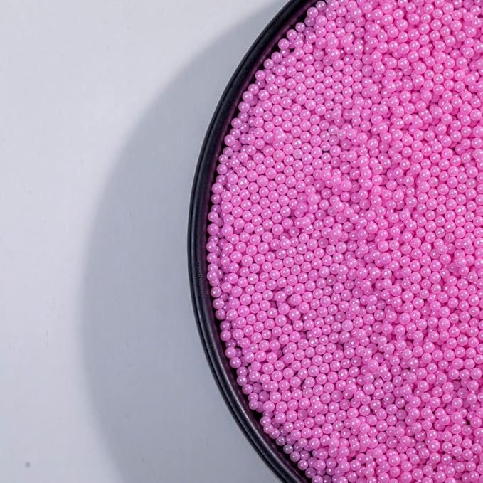 Pink Pearl Sprinkles130g/4.6oz Edible Pearls for Wedding Cake Decorations,Cake sprinkles,Cookie sprinkles,Sugar Pearl, Edible Candy Pearlsfor Cake Cupcake Decorationg(4mm-Pink)